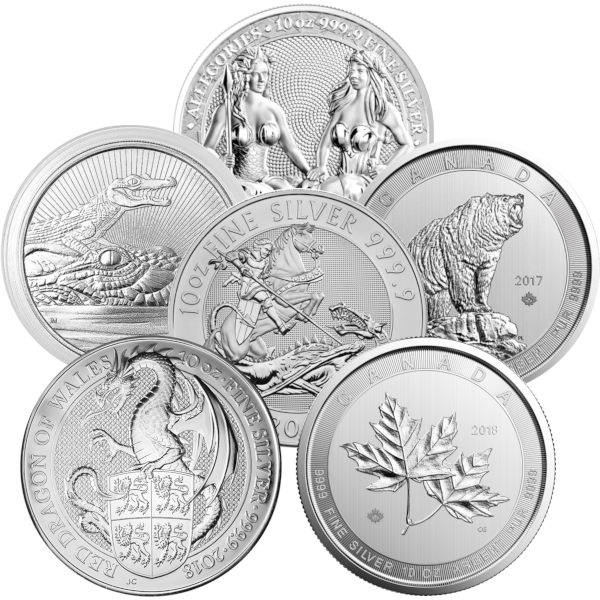 10 OZ SILVER SOVEREIGN MINT COINS MISC TYPE - Obverse
