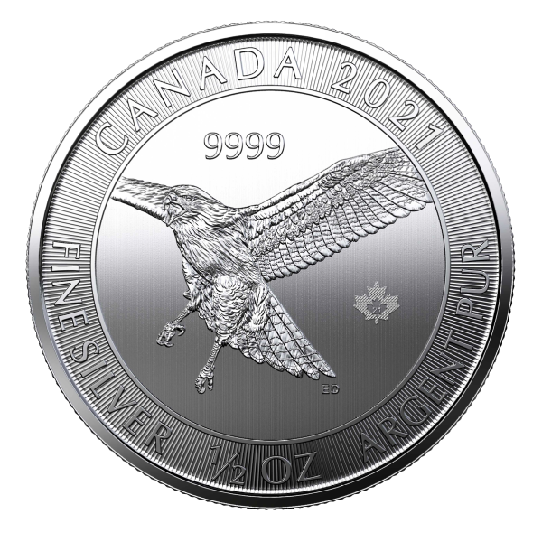 2021 1/2 Oz Canadian Silver Red-Tailed Hawk – United Patriot Coin