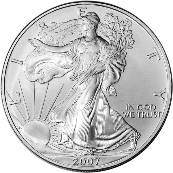 2007 1 OZ AMERICAN SILVER EAGLE - Obverse