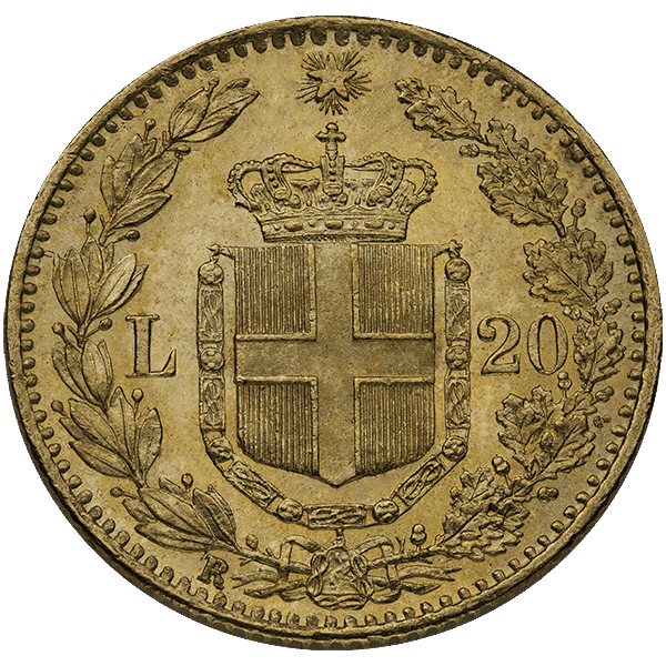 20 LIRA ITALIAN GOLD COIN - Obverse