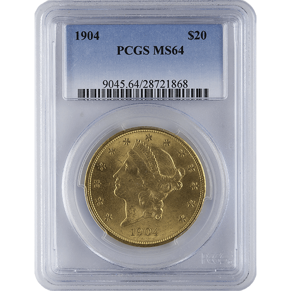 $20 U.S. GOLD LIBERTY PCGS64 - Obverse