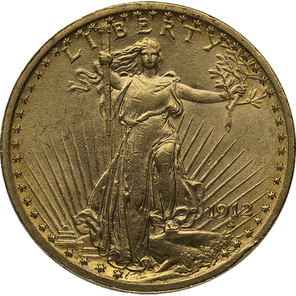 $20 U.S. GOLD SAINT XF - Obverse