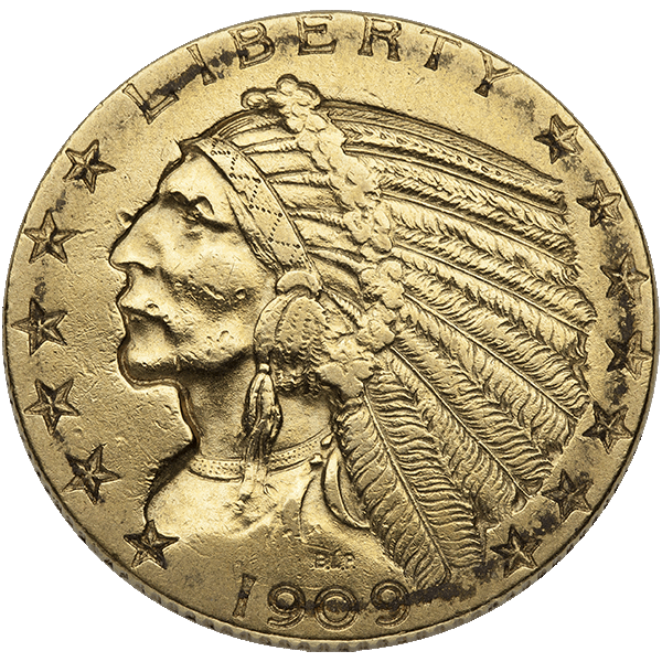$5 U.S. GOLD INDIAN LP - Obverse