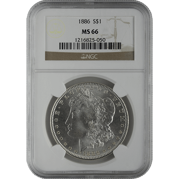 1878-1921 AMERICAN SILVER MORGAN DOLLAR NGC66 - Obverse