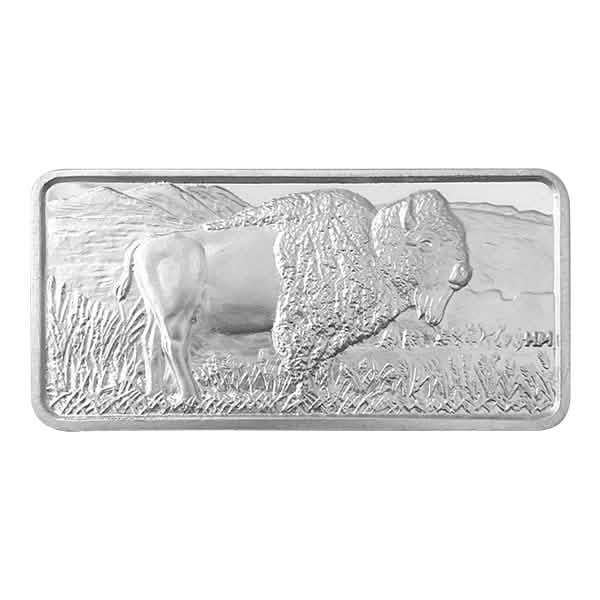 10 Oz Silver Buffalo Bar Highland Mint