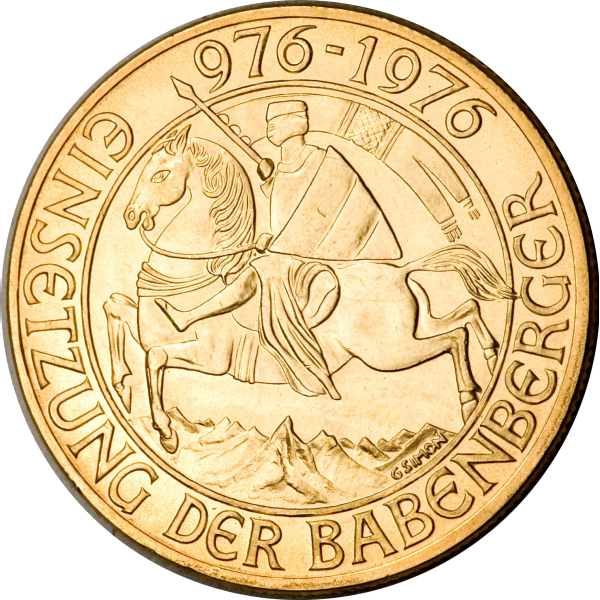 1000 SCHILLING AUSTRIAN GOLD COIN .3906 AGW - Obverse