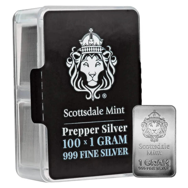 Scottsdale Prepper 1 Gram Silver Bar (Box of 100)