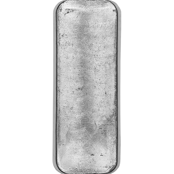 100 oz Asahi Silver Bar Reverse – Cast Style .999 Fine Silver Bullion Backside with Natural Poured Finish