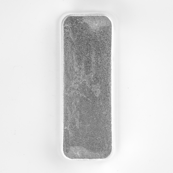 100 oz Johnson Matthey Silver Bar Reverse – .999 Fine Silver Bullion Backside with Raw Poured Texture