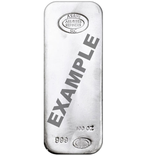 100 OZ SILVER BAR LBMA BRANDS - Obverse