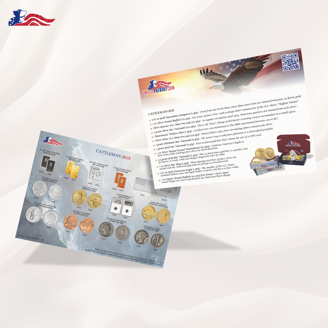 Cattleman box collection of precious metals