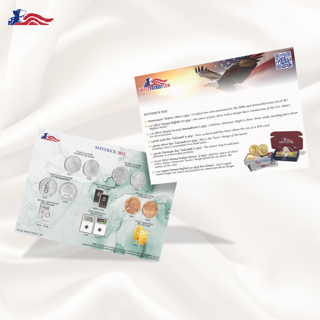 Maverick Box 100 PIECES OF GOLD, SILVER & PLATINUM