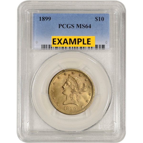 $10 U.S. GOLD LIBERTY PCGS64 - Obverse