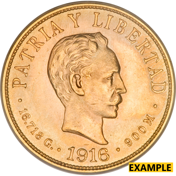 10 PESO CUBAN GOLD COIN - Reverse