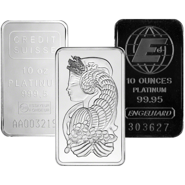 10 OZ PLATINUM BAR - Obverse
