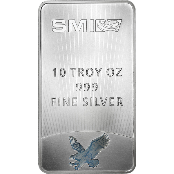10 OZ SILVER BAR SUNSHINE MERCURY - Reverse