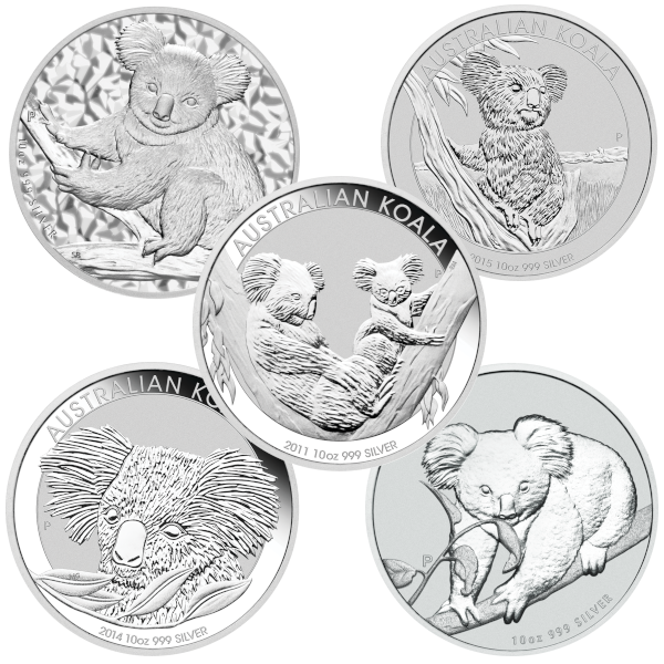 10 OZ AUSTRALIAN SILVER KOALA - Obverse
