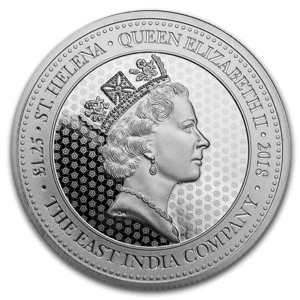 1.25 OZ SILVER ROSE CROWN GUINEA - Reverse