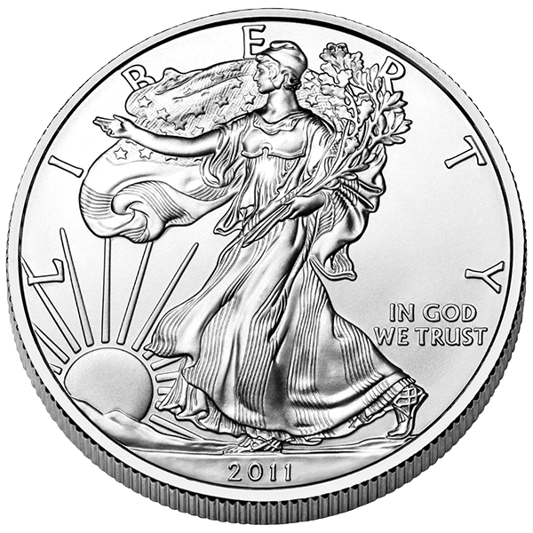 2011 1 OZ AMERICAN SILVER EAGLE - Obverse