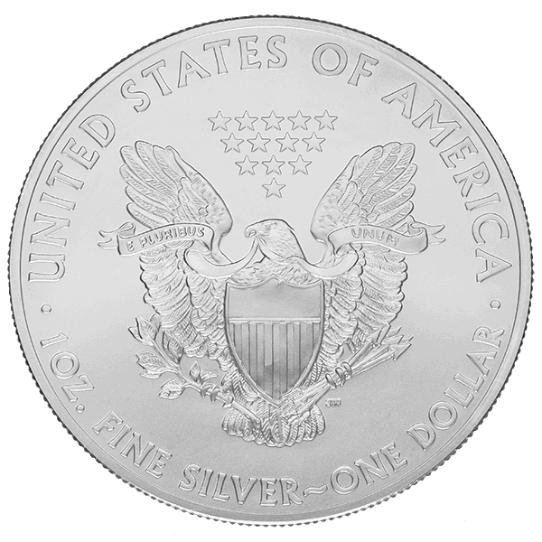 2014 1 OZ AMERICAN SILVER EAGLE - Reverse