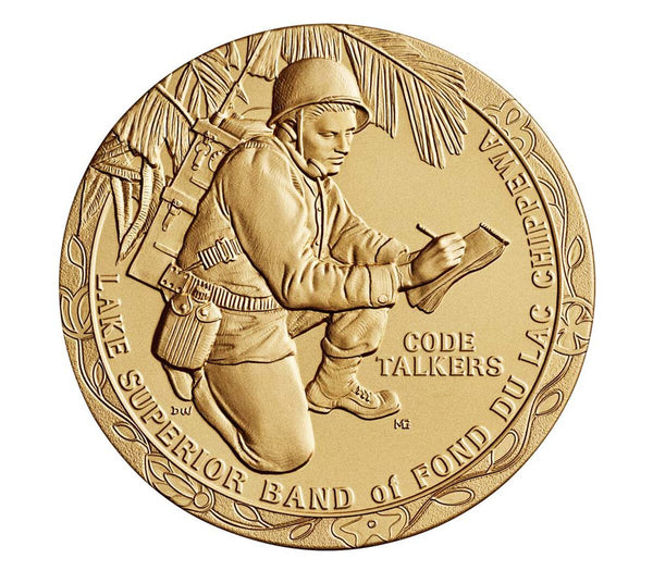 Fond du Lac Band of Lake Superior Chippewa Tribe Code Talkers Medal 3 Inch