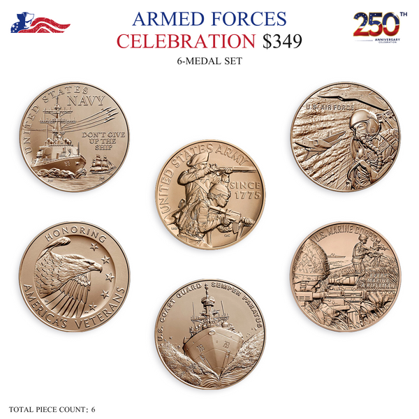 250th Anniversary - Armed Forces Celebration - 6-Medal Set