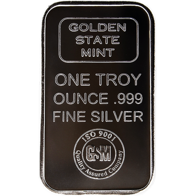 1 oz Silver Bar Golden State Mint