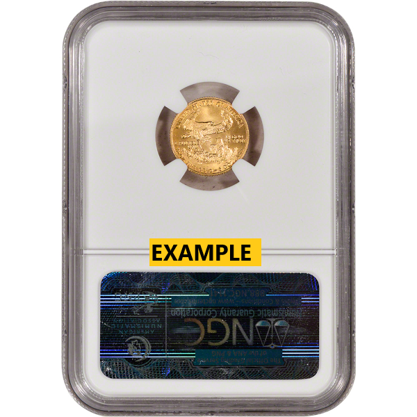 1986 1/10 OZ AMERICAN GOLD EAGLE NGC MS69 - Reverse