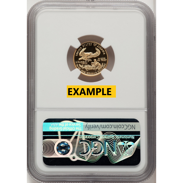1/10 OZ AMERICAN GOLD EAGLE NGC70 PROOF - Reverse