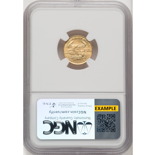 1/10 OZ AMERICAN GOLD EAGLE NGC70 - Reverse