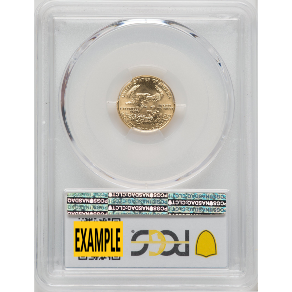 1/10 OZ AMERICAN GOLD EAGLE PCGS70 - Reverse