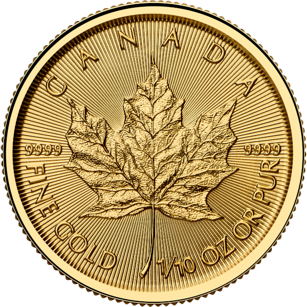 2026 1/10 OZ CANADIAN GOLD MAPLE LEAF - Obverse