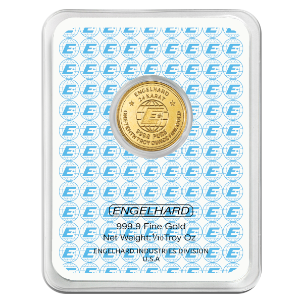 2025 1/10 OZ GOLD ROUND ENGELHARD PROSPECTOR - Reverse