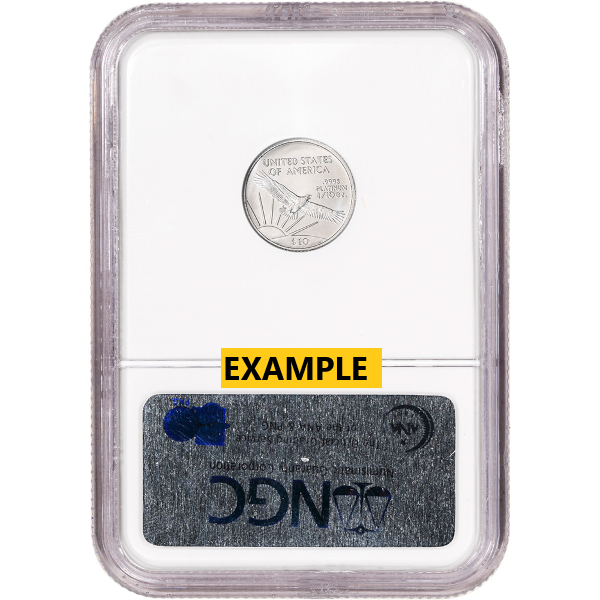 1/10 OZ AMERICAN PLATINUM EAGLE NGC MS70 - Reverse