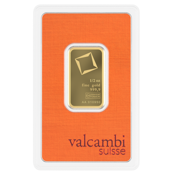 1/2 OZ GOLD BAR VALCAMBI - Obverse