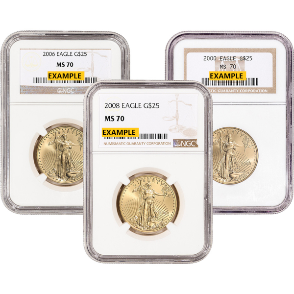1/2 OZ AMERICAN GOLD EAGLE NGC70 - Obverse