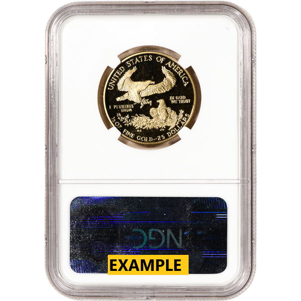 1/2 OZ AMERICAN GOLD EAGLE NGC70 PROOF - Reverse
