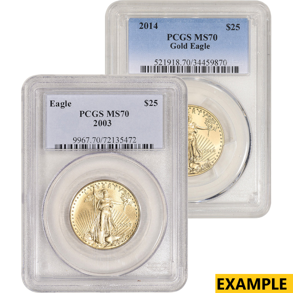 1/2 OZ AMERICAN GOLD EAGLE PCGS70 - Obverse