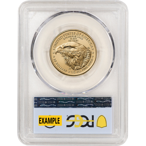 1/2 OZ AMERICAN GOLD EAGLE PCGS70 - Reverse