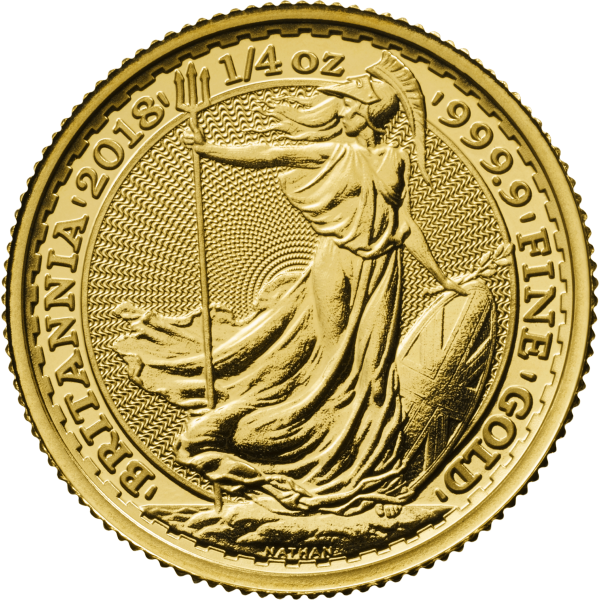 1/4 OZ GREAT BRITAIN GOLD BRITANNIA - Obverse