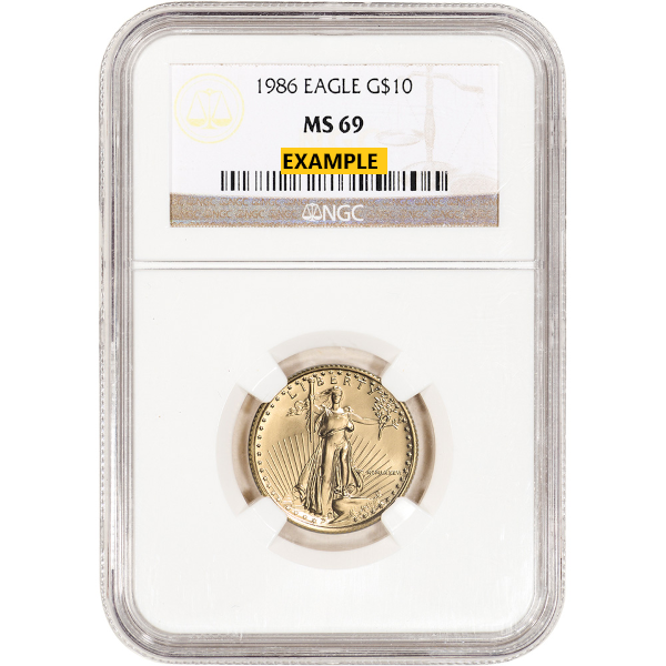 1986 1/4 OZ AMERICAN GOLD EAGLE NGC MS69 - Obverse