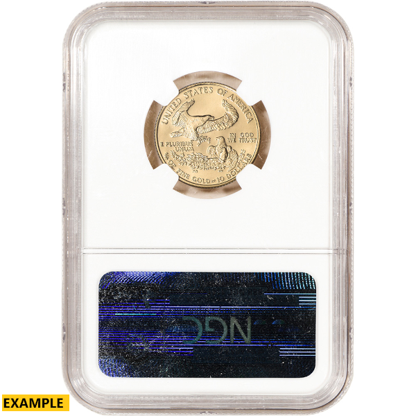 1986 1/4 OZ AMERICAN GOLD EAGLE NGC MS69 - Reverse