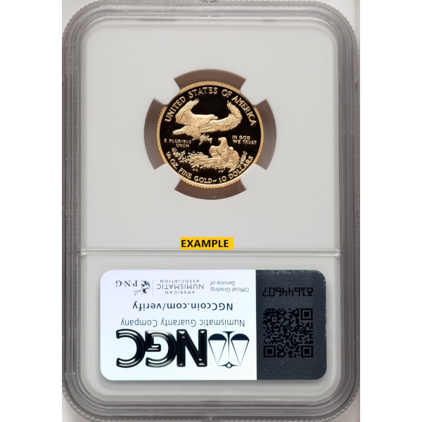 1/4 OZ AMERICAN GOLD EAGLE NGC70 PROOF - Reverse