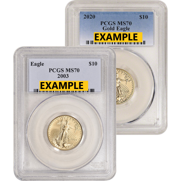 1/4 OZ AMERICAN GOLD EAGLE PCGS70 - Obverse
