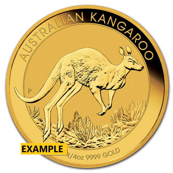 1/4 OZ AUSTRALIAN GOLD KANGAROO (NO PLASTIC) - Obverse