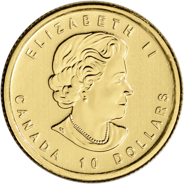 1/4 OZ CANADIAN GOLD MAPLE LEAF WAR OF 1812 - Reverse