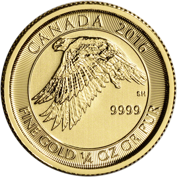 2016 1/4 OZ GOLD SNOW FALCON - Obverse