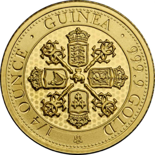 .25 OZ SAINT HELENA GOLD SCEPTRE GUINEA - Obverse