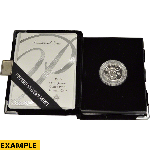 1/4 OZ AMERICAN PLATINUM EAGLE PROOF WITH ORIGINAL BOX AND PAPERS - Obverse
