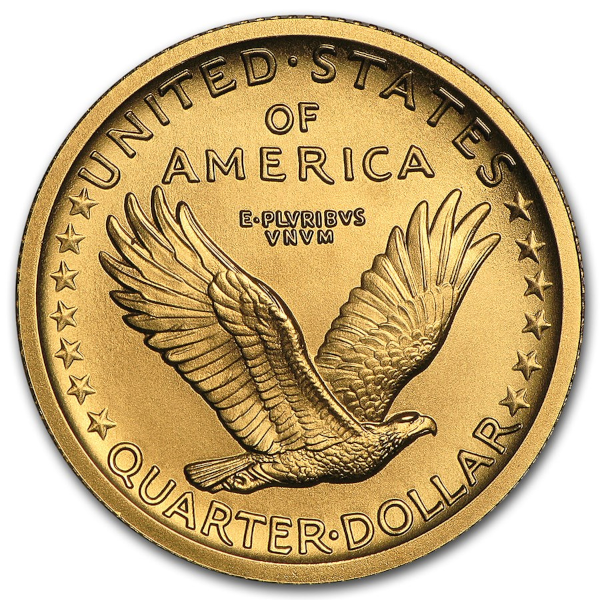 2016 1/4 OZ U.S. GOLD STANDING LIBERTY - Reverse